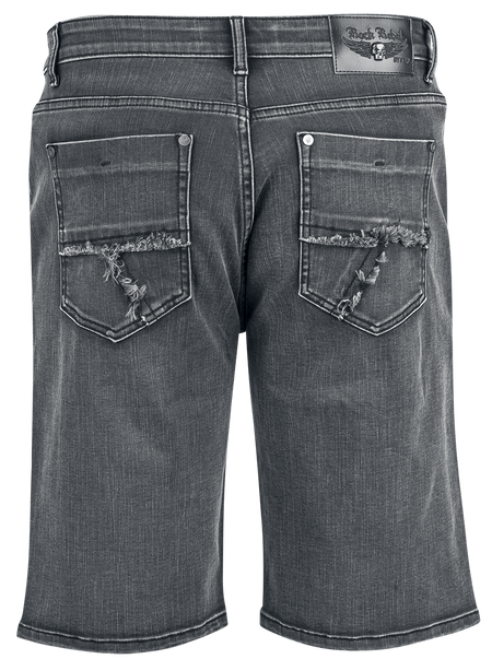 Short  de Rock Rebel by EMP - Shorts With Used Details - 29 à 34 - pour Homme - noir - Rock Rebel by EMP - View 2