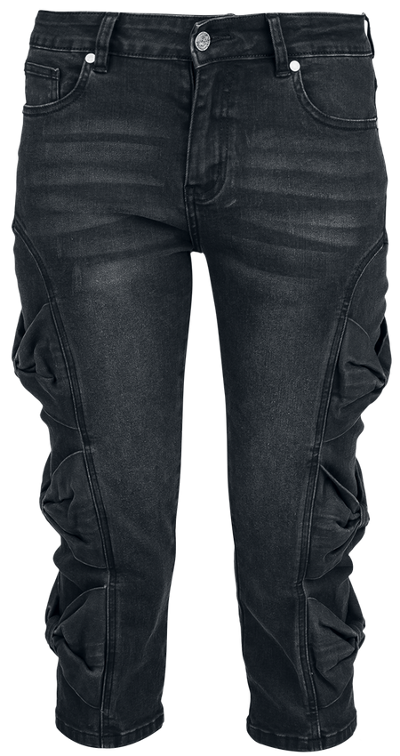 Short  de Full Volume by EMP - Capri Shorts With Bow Detail - 27 à 33 - pour Femme - noir - Full Volume by EMP - View 2