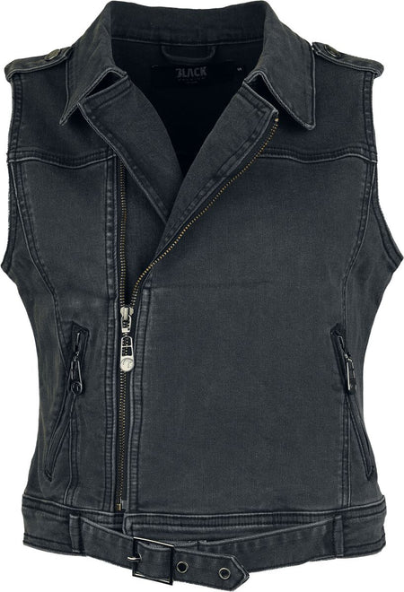 Veste  de Black Premium by EMP - Veste Sans Manches en Jean - S à XXL - pour Femme - gris - Black Premium by EMP