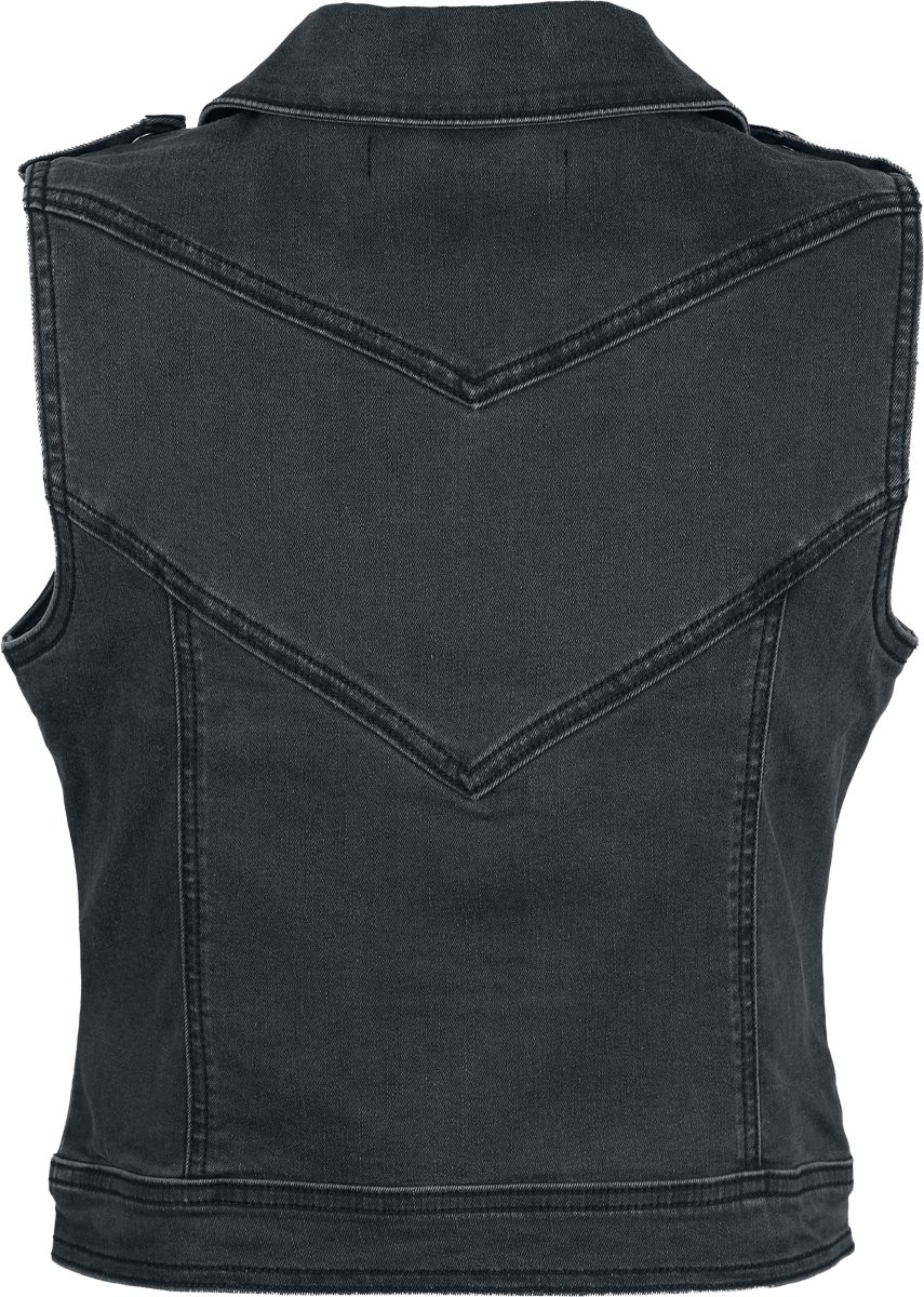Veste  de Black Premium by EMP - Veste Sans Manches en Jean - S à XXL - pour Femme - gris - Black Premium by EMP - View 2
