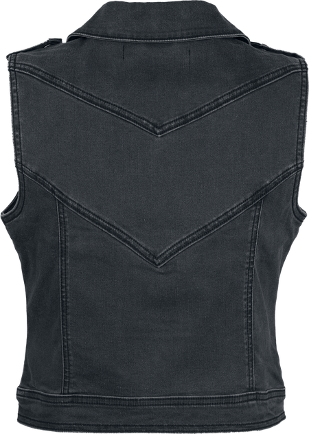 Veste  de Black Premium by EMP - Veste Sans Manches en Jean - S à XXL - pour Femme - gris - Black Premium by EMP - View 2