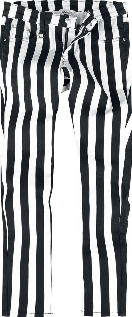 Pantalon en toile Gothic de Banned Alternative - Pantalon Rayé - S à 4XL - pour Homme - noir/blanc - Banned Alternative