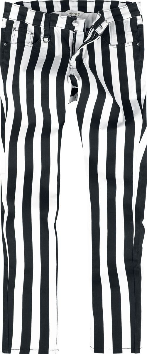 Pantalon en toile Gothic de Banned Alternative - Pantalon Rayé - S à 4XL - pour Homme - noir/blanc - Banned Alternative