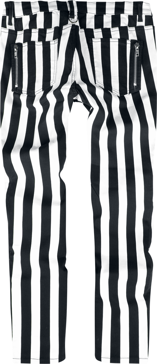Pantalon en toile Gothic de Banned Alternative - Pantalon Rayé - S à M - pour Homme - noir/blanc - Banned Alternative - View 2