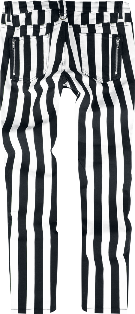 Pantalon en toile Gothic de Banned Alternative - Pantalon Rayé - S à 4XL - pour Homme - noir/blanc - Banned Alternative - View 2