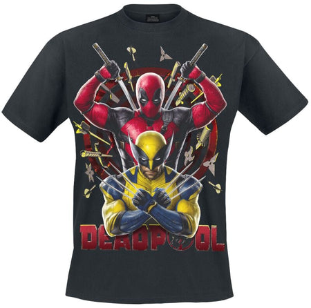 T-Shirt Manches courtes  de Deadpool - Wolverine Bullseye - S à XXL - pour Homme - noir - Deadpool
