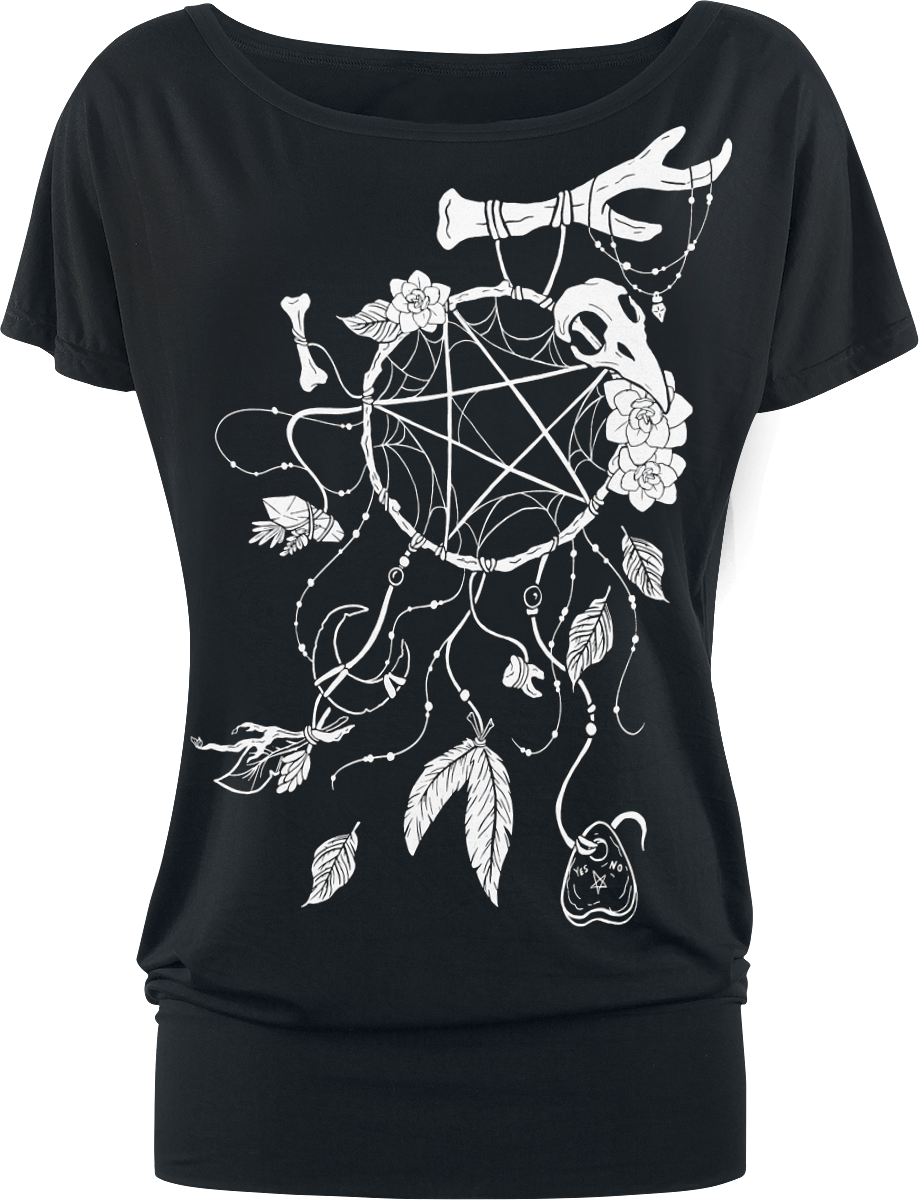 T-Shirt Manches courtes Gothic de Gothicana by EMP - Attrape-Rêve - T-Shirt - S à XXL - pour Femme - noir - Gothicana by EMP - View 2