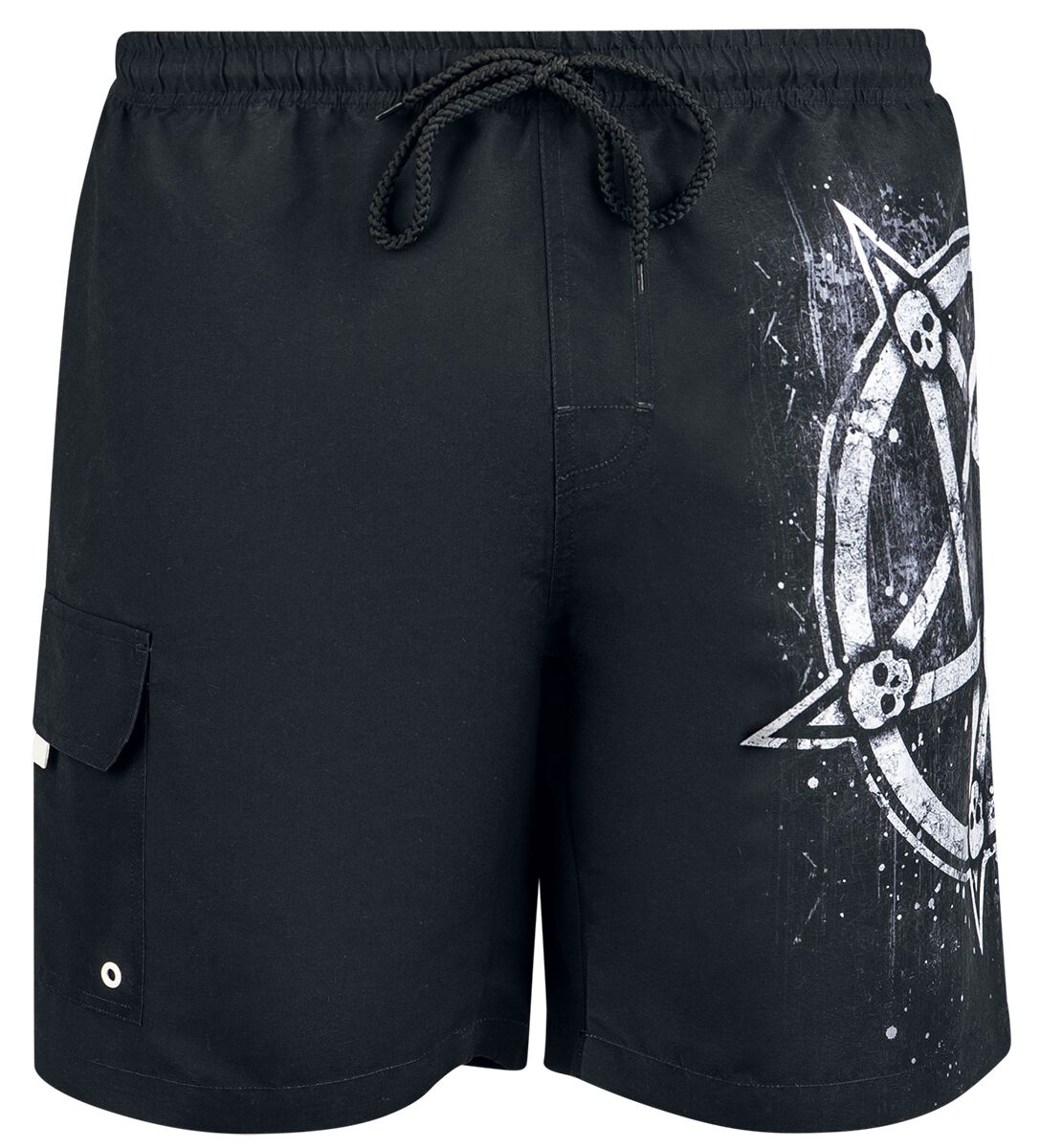 Short de bain  de Gothicana by EMP - Short de Bain avec Pentacle - M à XXL - pour Homme - noir - Gothicana by EMP
