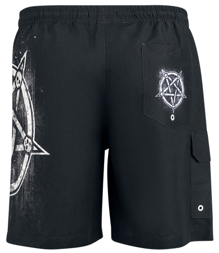 Short de bain  de Gothicana by EMP - Short de Bain avec Pentacle - M à XXL - pour Homme - noir - Gothicana by EMP - View 2