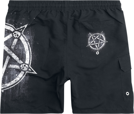 Short de bain  de Gothicana by EMP - Short de Bain avec Pentacle - M à XXL - pour Homme - noir - Gothicana by EMP - View 2