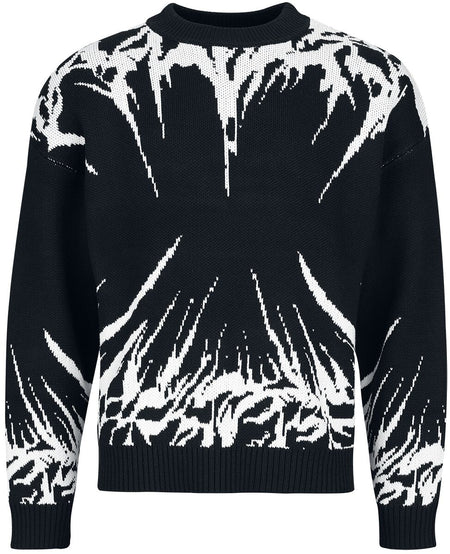 Pull tricoté  de Chet Rock - Restless Energy Jumper - M à XXL - pour Homme - noir/blanc - Chet Rock
