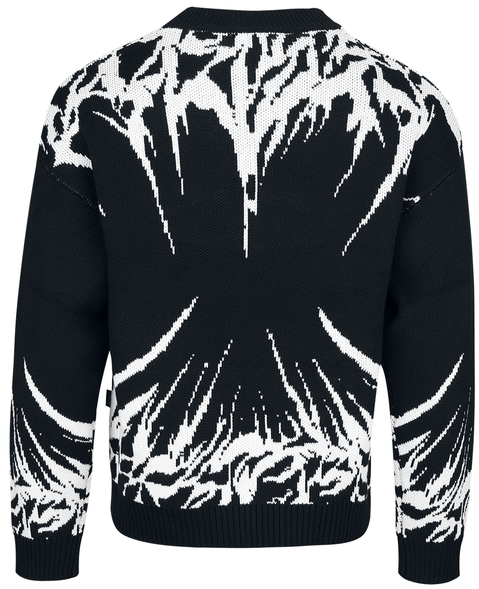 Pull tricoté  de Chet Rock - Restless Energy Jumper - M à XXL - pour Homme - noir/blanc - Chet Rock - View 2