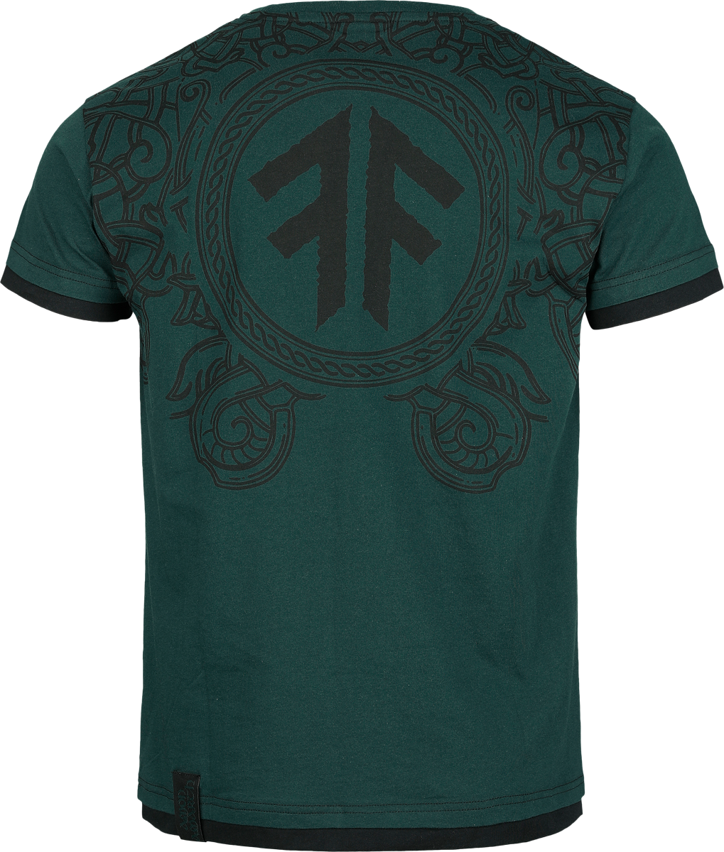 T-Shirt Manches courtes  de Amon Amarth - EMP Signature Collection - S à 3XL - pour Homme - noir/vert foncé - Amon Amarth - View 2