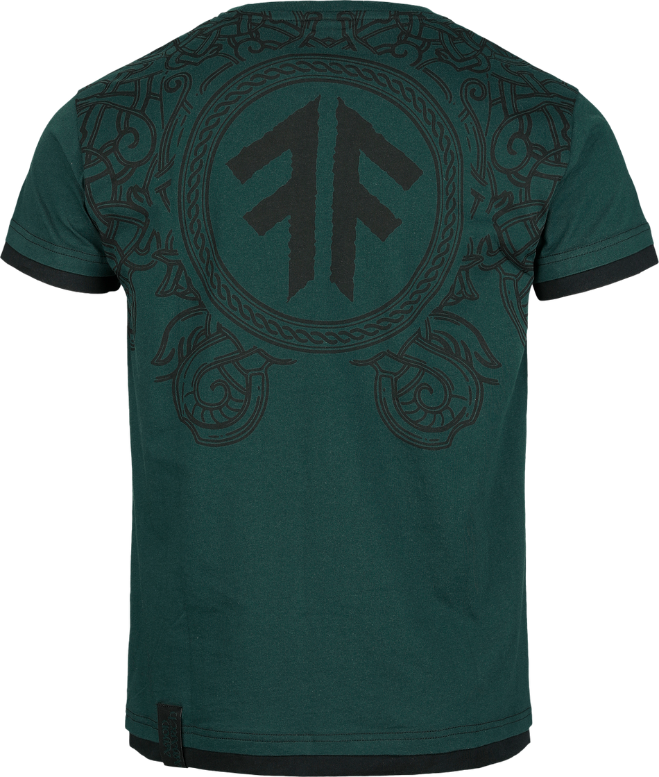 T-Shirt Manches courtes  de Amon Amarth - EMP Signature Collection - S à 3XL - pour Homme - noir/vert foncé - Amon Amarth - View 2