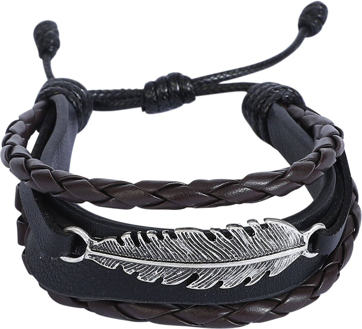 Bracelet imitation cuir  de RED by EMP - Feather - pour Unisexe - marron/noir - RED by EMP
