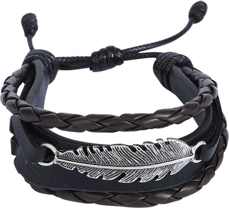 Bracelet imitation cuir  de RED by EMP - Feather - pour Unisexe - marron/noir - RED by EMP