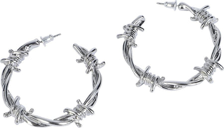 Boucles d'oreilles Gothic de Black Premium by EMP - Fil Barbelé - pour Femme - couleur argent - Black Premium by EMP