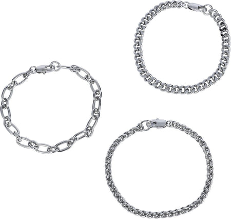 Set de bracelets  de Black Premium by EMP - Basic - pour Unisexe - couleur argent - Black Premium by EMP