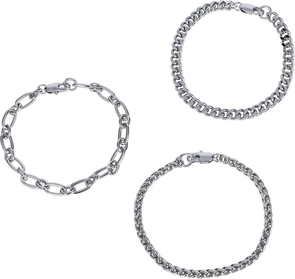 Set de bracelets  de Black Premium by EMP - Basic - pour Unisexe - couleur argent - Black Premium by EMP