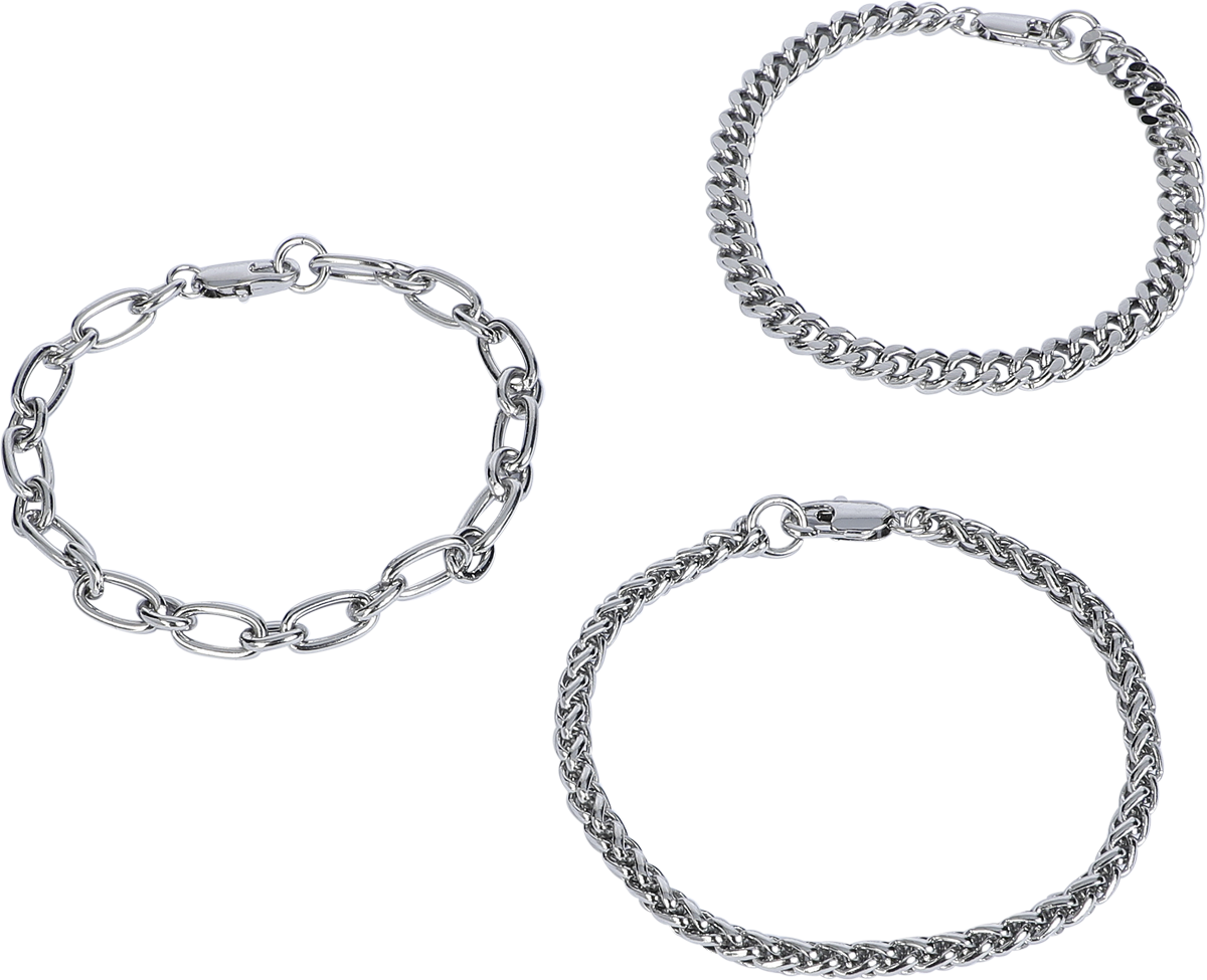 Set de bracelets  de Black Premium by EMP - Basic - pour Unisexe - couleur argent - Black Premium by EMP - View 2