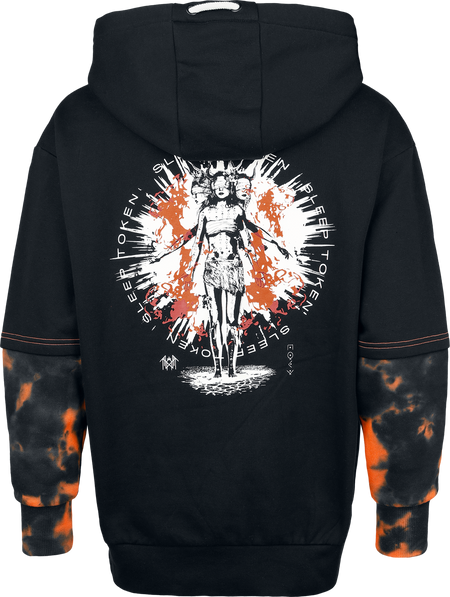Sweat-shirt zippé à capuche  de Sleep Token - EMP Signature Collection - XS à XXL - pour Femme - noir/orange - Sleep Token - View 2