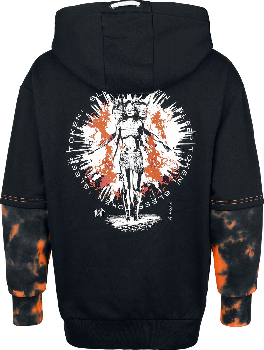 Sweat-shirt zippé à capuche  de Sleep Token - EMP Signature Collection - XS à XXL - pour Femme - noir/orange - Sleep Token - View 2