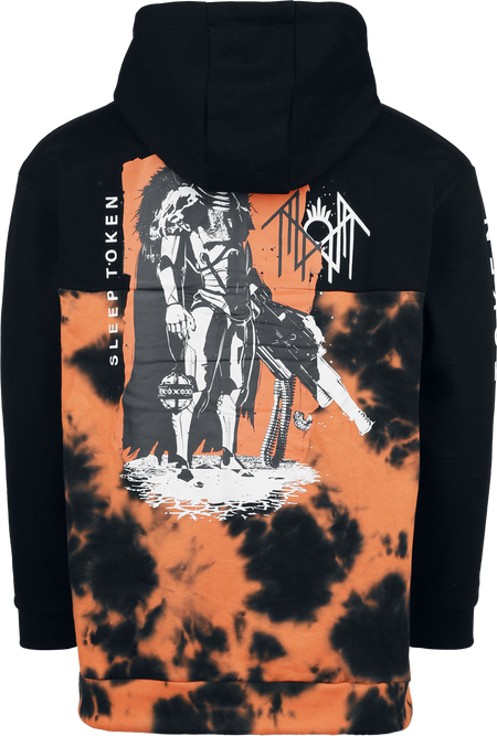 Sweat-shirt à capuche  de Sleep Token - EMP Signature Collection - S à L - pour Homme - noir/orange - Sleep Token - View 2