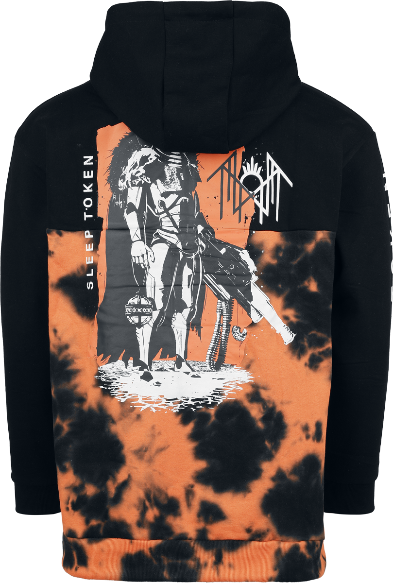 Sweat-shirt à capuche  de Sleep Token - EMP Signature Collection - S à L - pour Homme - noir/orange - Sleep Token - View 2