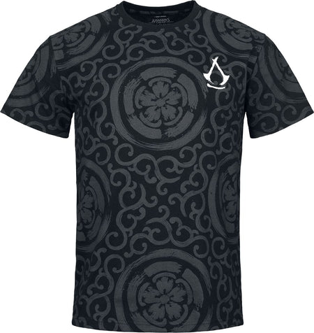 T-Shirt Manches courtes Gaming de Assassin's Creed - Shadows Kanji Clan - S à XXL - pour Homme - noir - Assassin's Creed