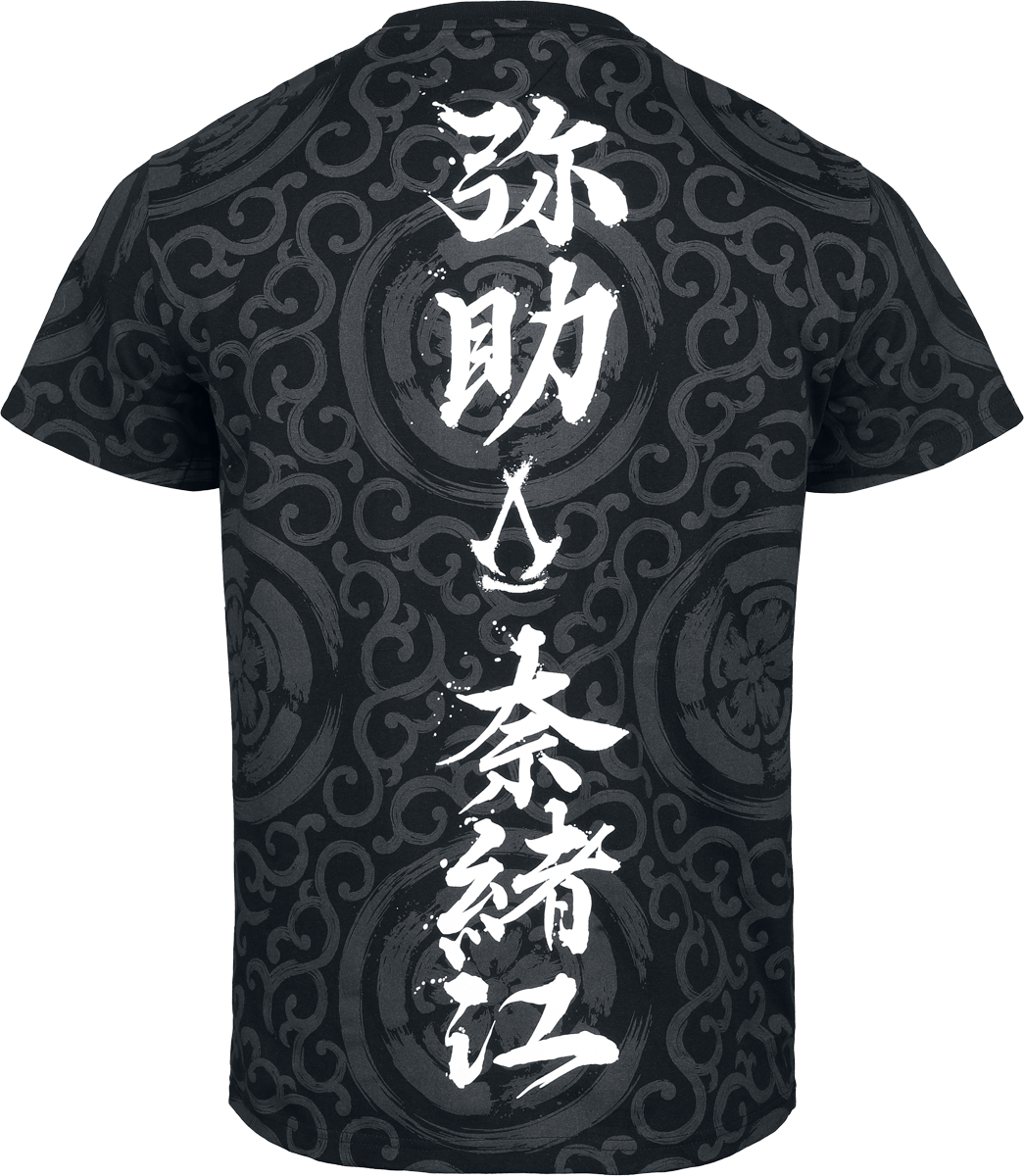 T-Shirt Manches courtes Gaming de Assassin's Creed - Shadows Kanji Clan - S à XXL - pour Homme - noir - Assassin's Creed - View 2