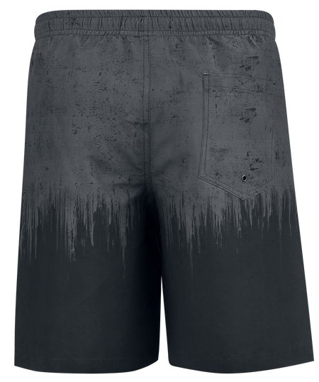 Short de bain  de Black Premium by EMP - Swim Shorts With Skull Print - M à XXL - pour Homme - gris/noir - Black Premium by EMP - View 2