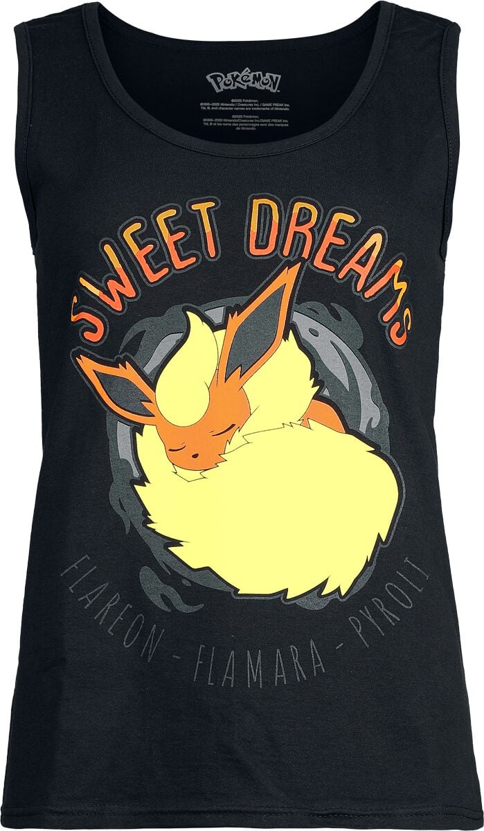Top Gaming de Pokémon - Flamara - Sweet Dreams - S à XXL - pour Femme - noir - Pokémon