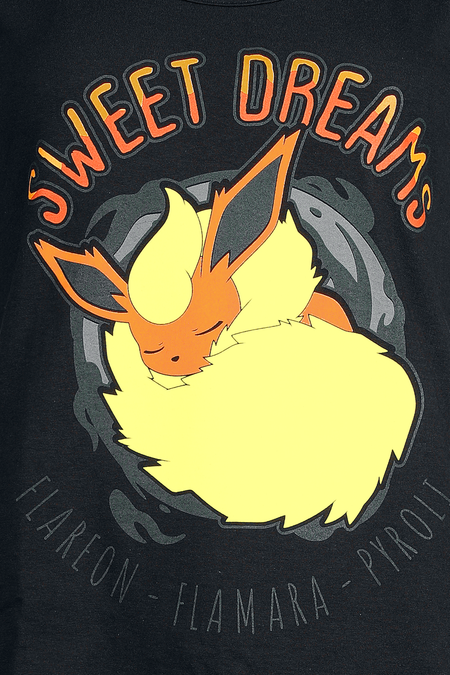 Top Gaming de Pokémon - Flamara - Sweet Dreams - S à XXL - pour Femme - noir - Pokémon - View 2