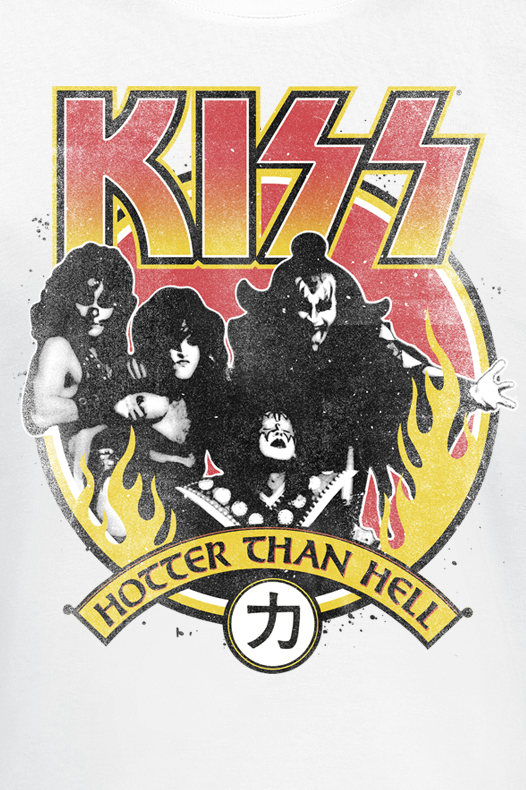 T-Shirt Manches courtes  de Kiss - Hotter Then Hell - S à 3XL - pour Homme - blanc - Kiss - View 2