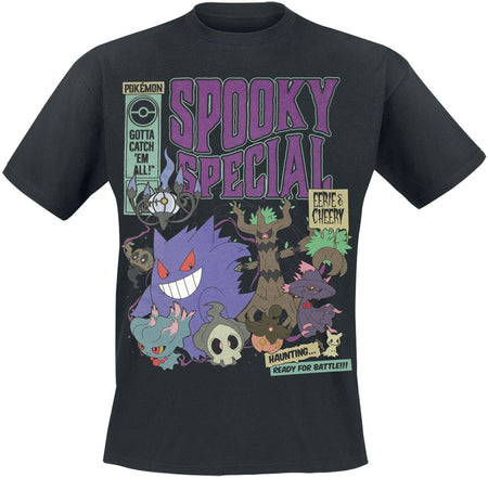 T-Shirt Manches courtes Gaming de Pokémon - Spooky Special - S à XXL - pour Homme - noir - Pokémon