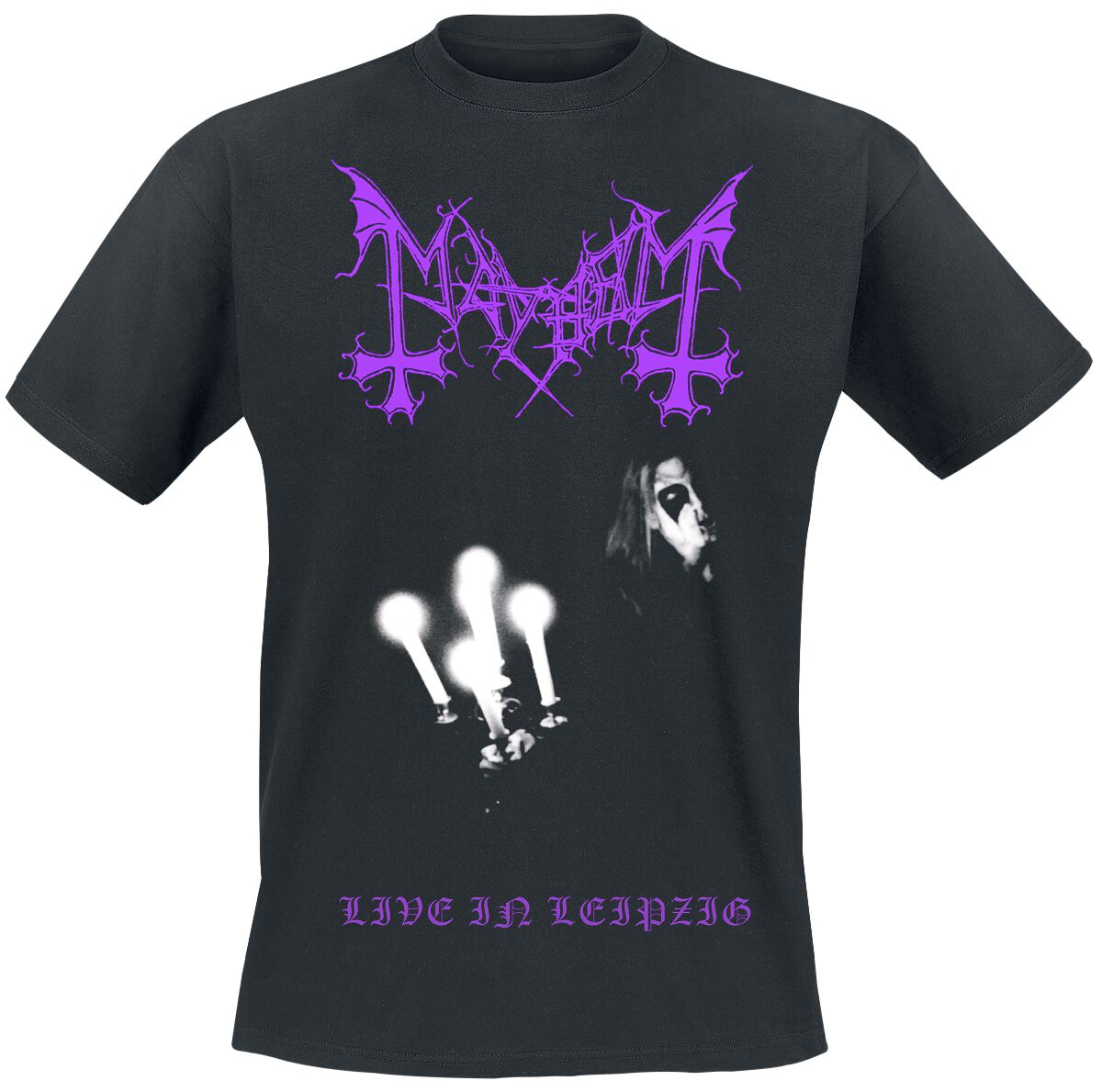 T-Shirt Manches courtes  de Mayhem - Live in Leipzig - S à XXL - pour Homme - noir - mayhem