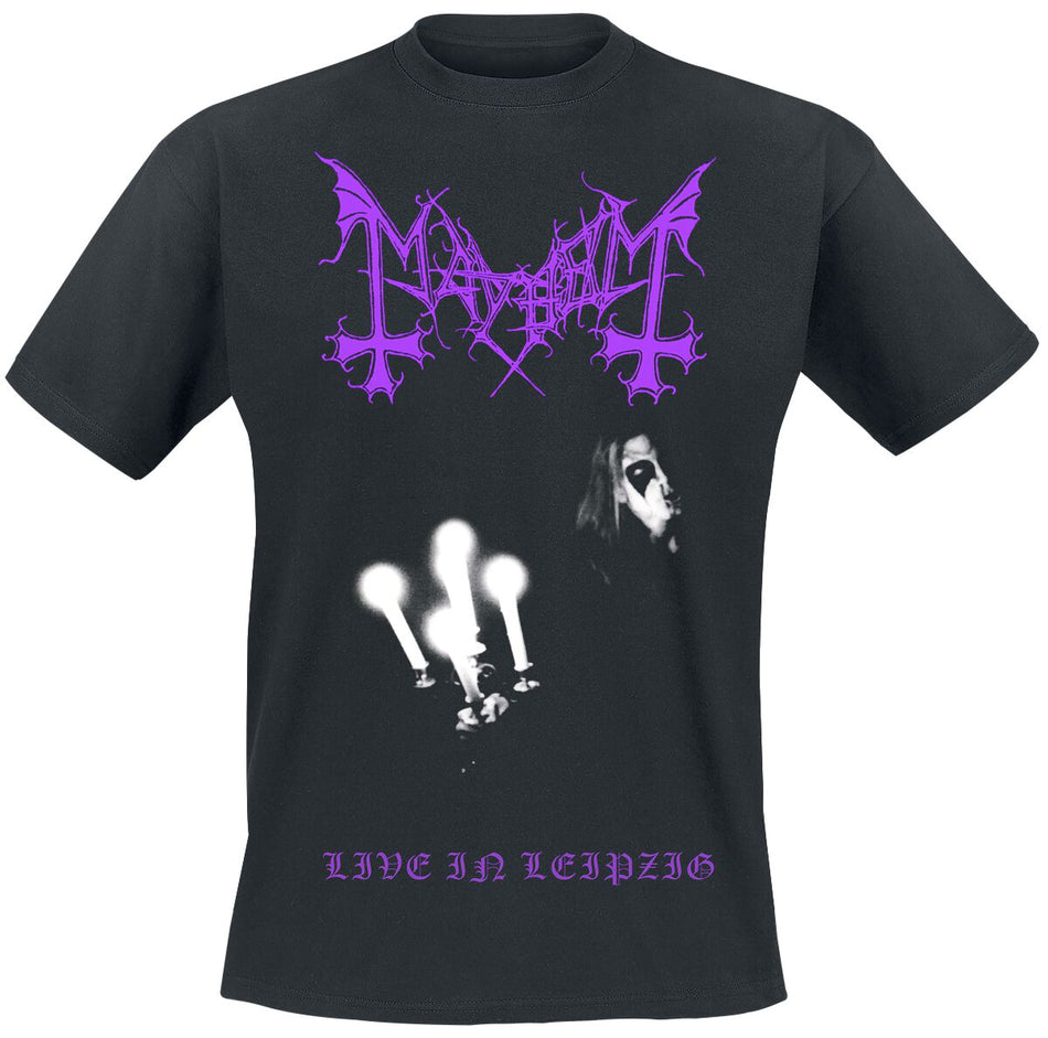 T-Shirt Manches courtes  de Mayhem - Live in Leipzig - S à XXL - pour Homme - noir - mayhem