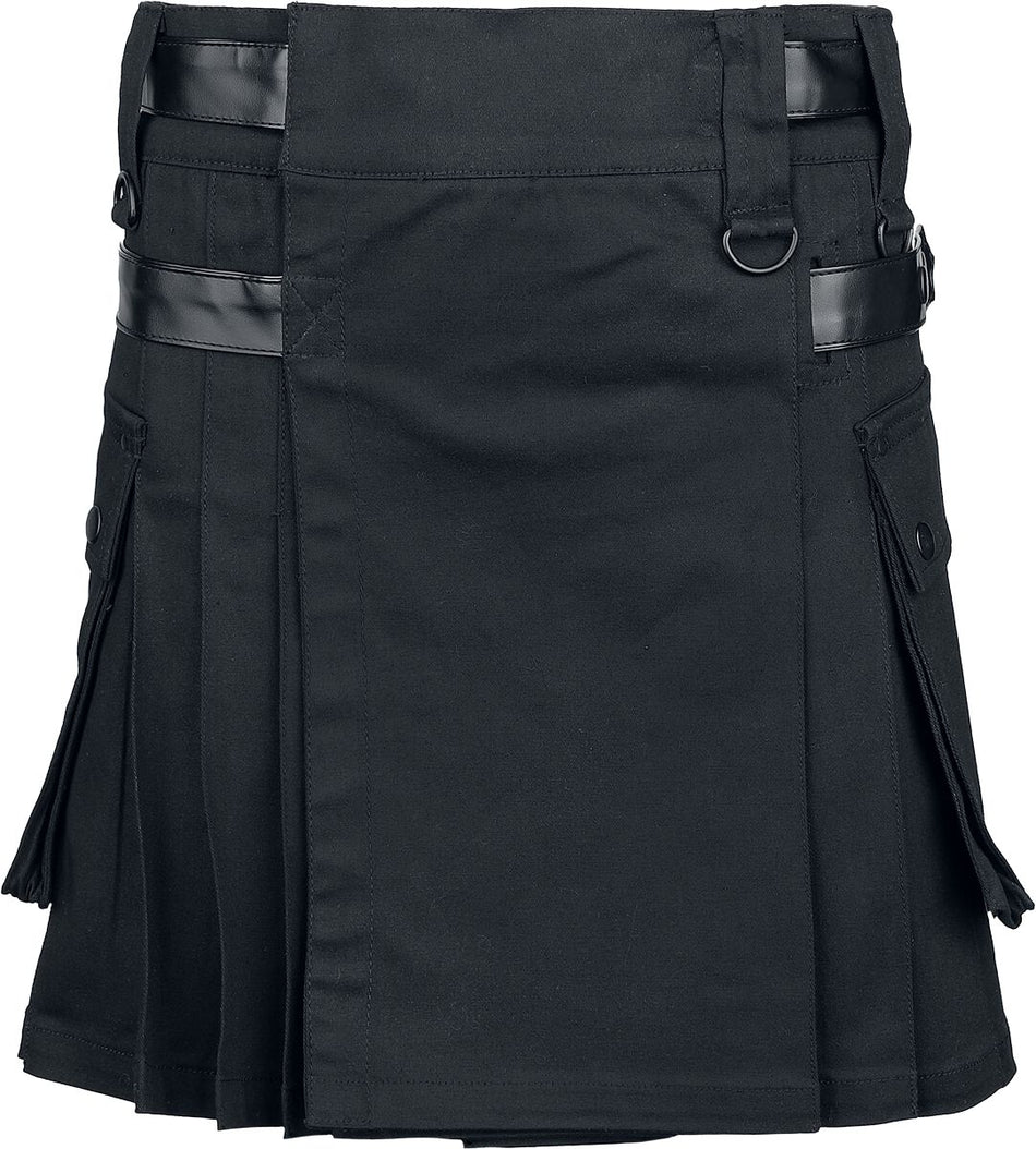 Jupe courte Gothic de Gothicana by EMP - S - pour Femme - noir - Gothicana by EMP