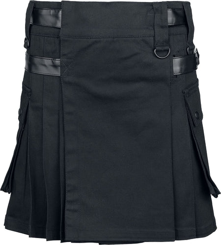 Jupe courte Gothic de Gothicana by EMP - S - pour Femme - noir - Gothicana by EMP
