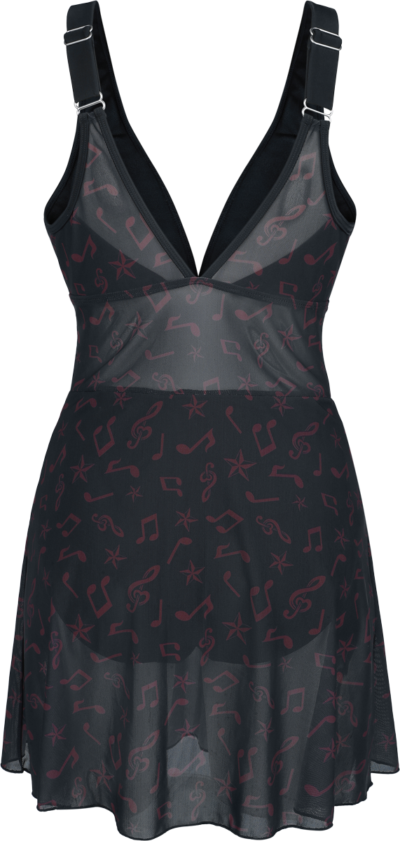 Maillots de bain  de Full Volume by EMP - Maillot de Bain Avec Robe en Mailles - S à L - pour Femme - noir/rouge foncé - Full Volume by EMP - View 2