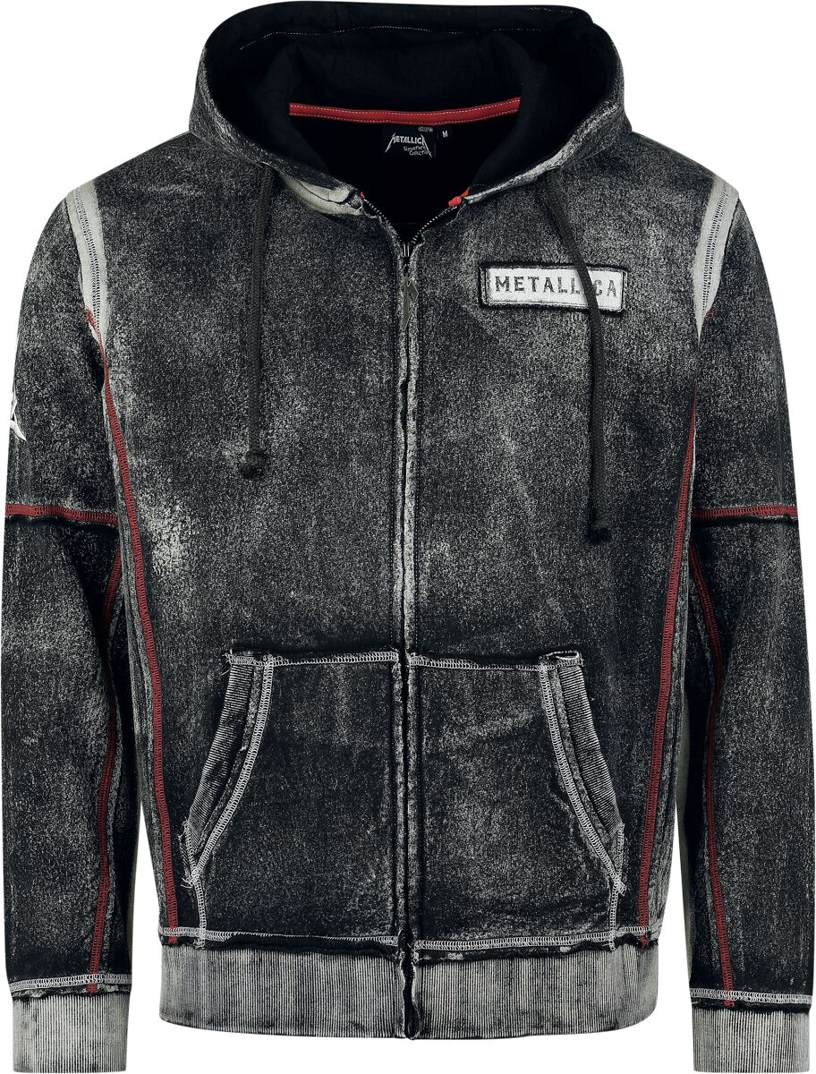 Sweat-shirt zippé à capuche  de Metallica - EMP Signature Collection - S à XXL - pour Homme - gris foncé - metallica