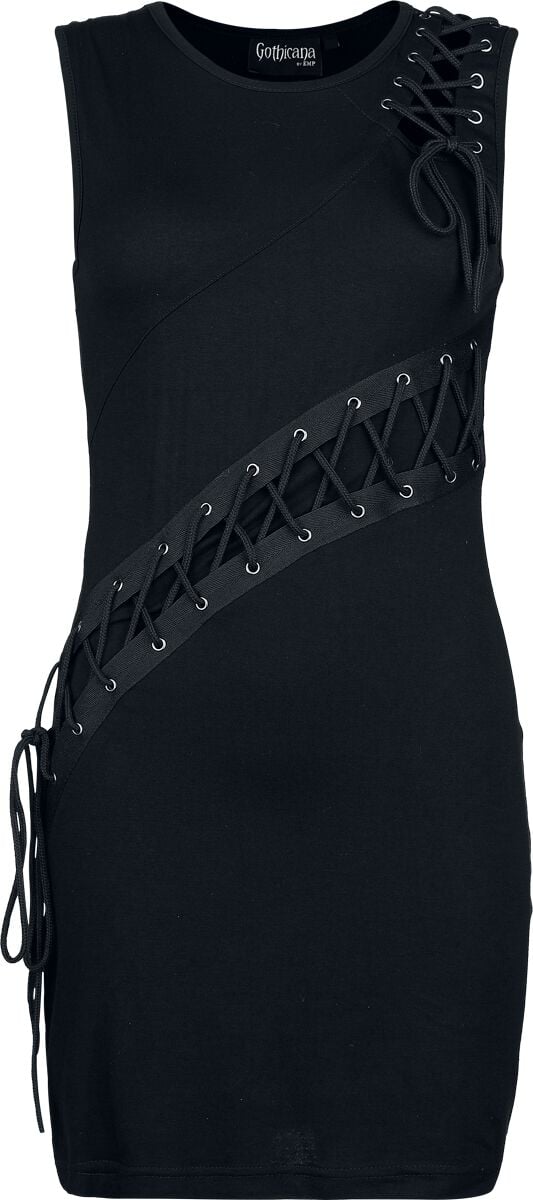 Robe mi-longue Gothic de Gothicana by EMP - S à XXL - pour Femme - noir - Gothicana by EMP