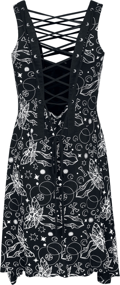 Robe mi-longue Gothic de Gothicana by EMP - S à M - pour Femme - noir - Gothicana by EMP - View 2