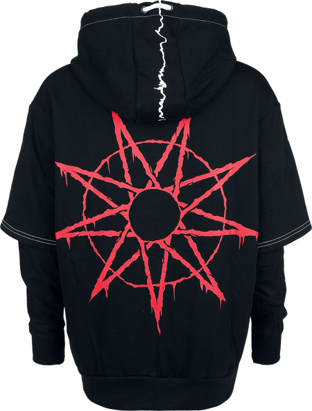 Sweat-shirt zippé à capuche  de Slipknot - EMP Signature Collection - XS à M - pour Femme - noir/rouge - Slipknot - View 2