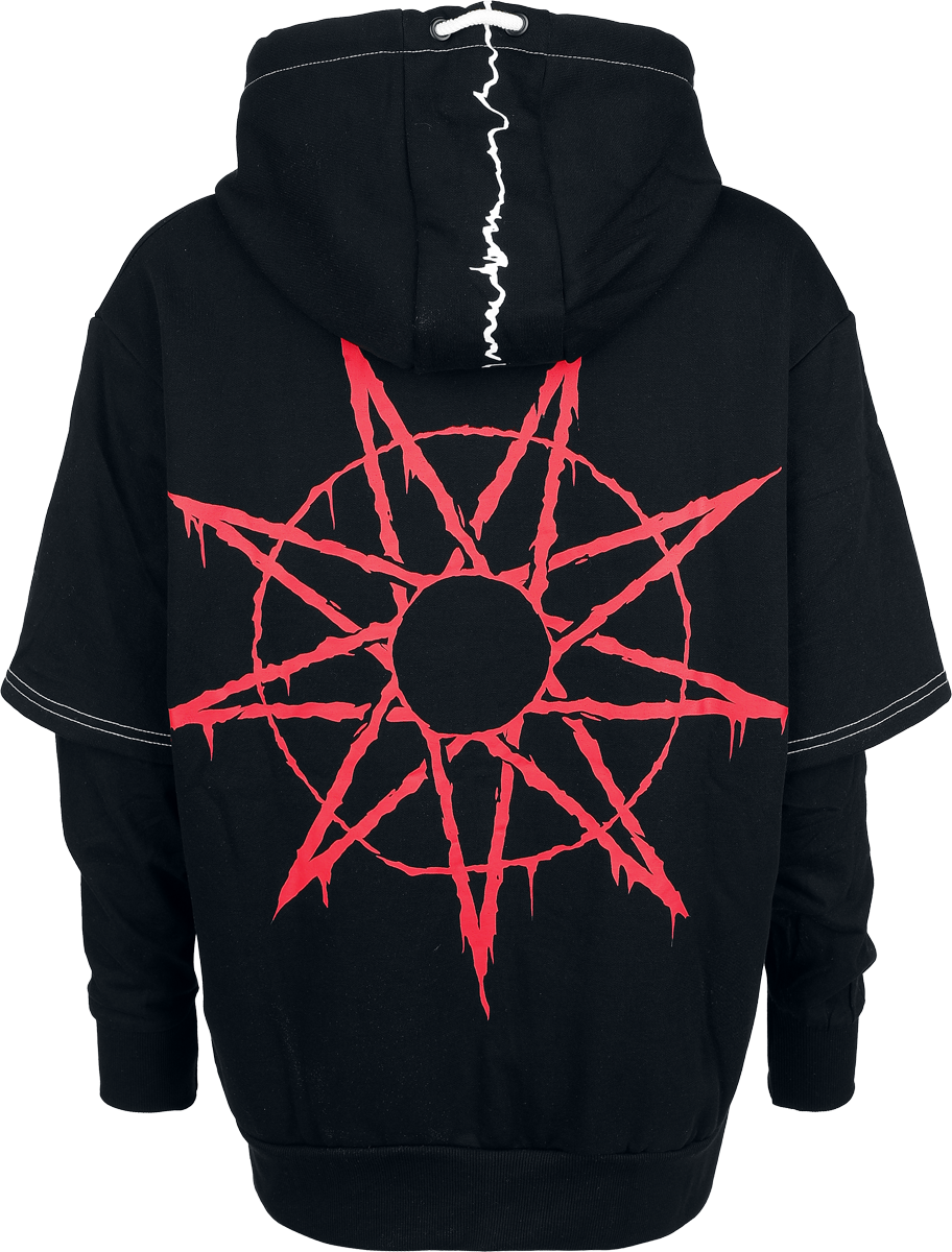 Sweat-shirt zippé à capuche  de Slipknot - EMP Signature Collection - XS à M - pour Femme - noir/rouge - Slipknot - View 2