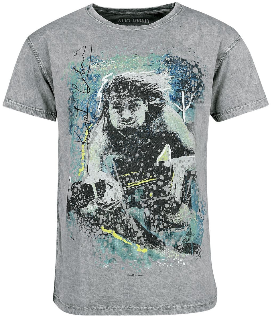 T-Shirt Manches courtes  de Kurt Cobain - Kurt Signature - S à 4XL - pour Homme - gris - Kurt Cobain