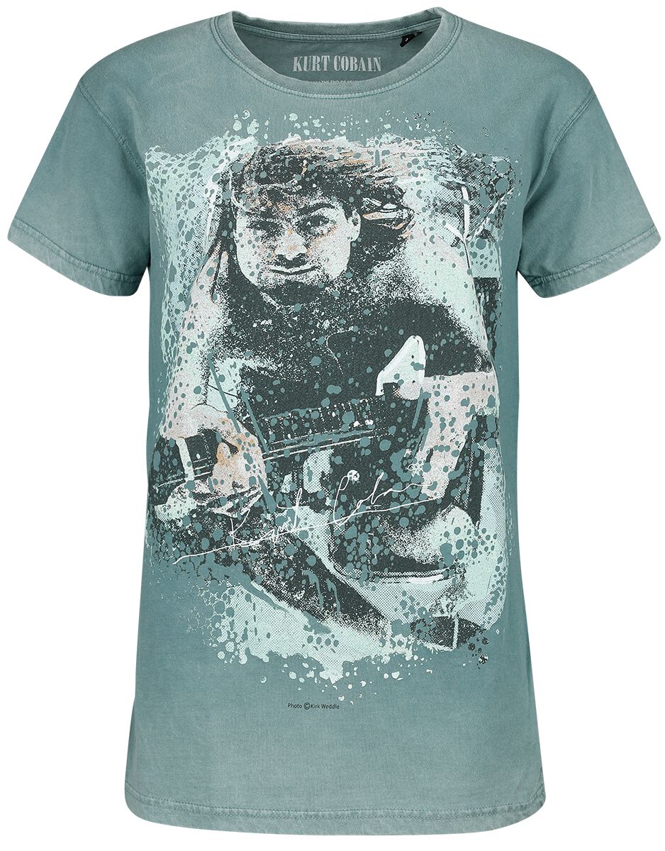 T-Shirt Manches courtes  de Kurt Cobain - Guitar - S à 4XL - pour Femme - turquoise - Kurt Cobain