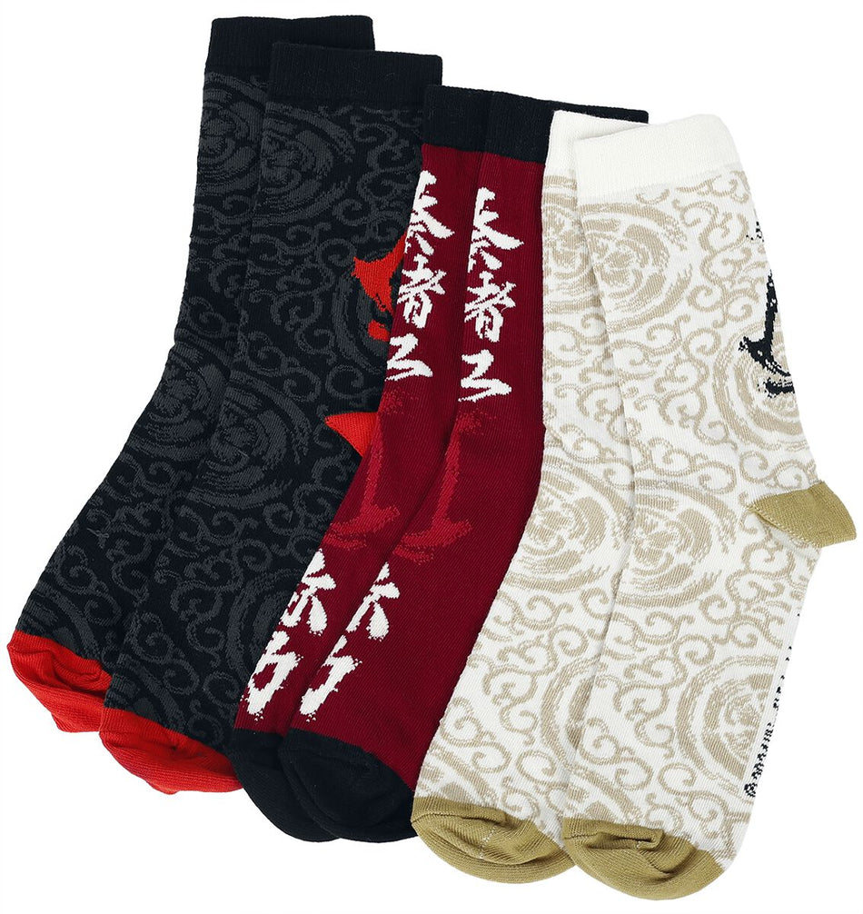 Chaussettes Gaming de Assassin's Creed - Shadows - Chaussettes Courtes - EU35-38 à EU 43-46 - pour Unisexe - multicolore - Assassin's Creed