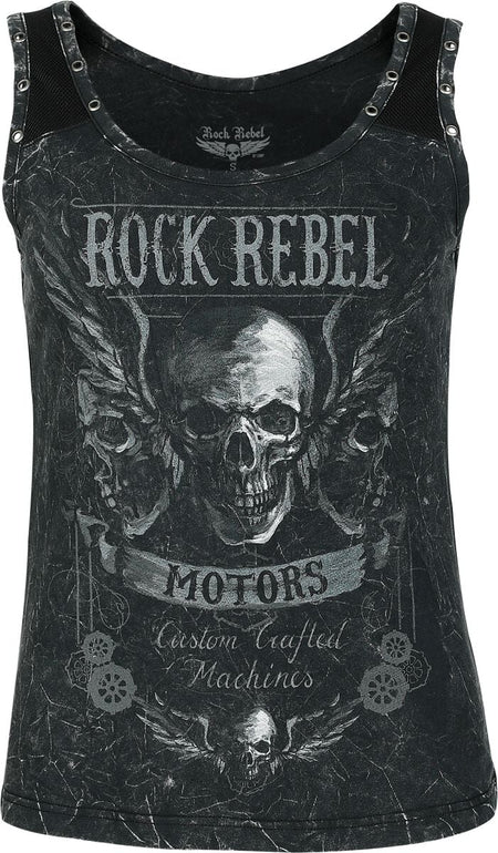 Top  de Rock Rebel by EMP - S à XXL - pour Femme - gris foncé - Rock Rebel by EMP