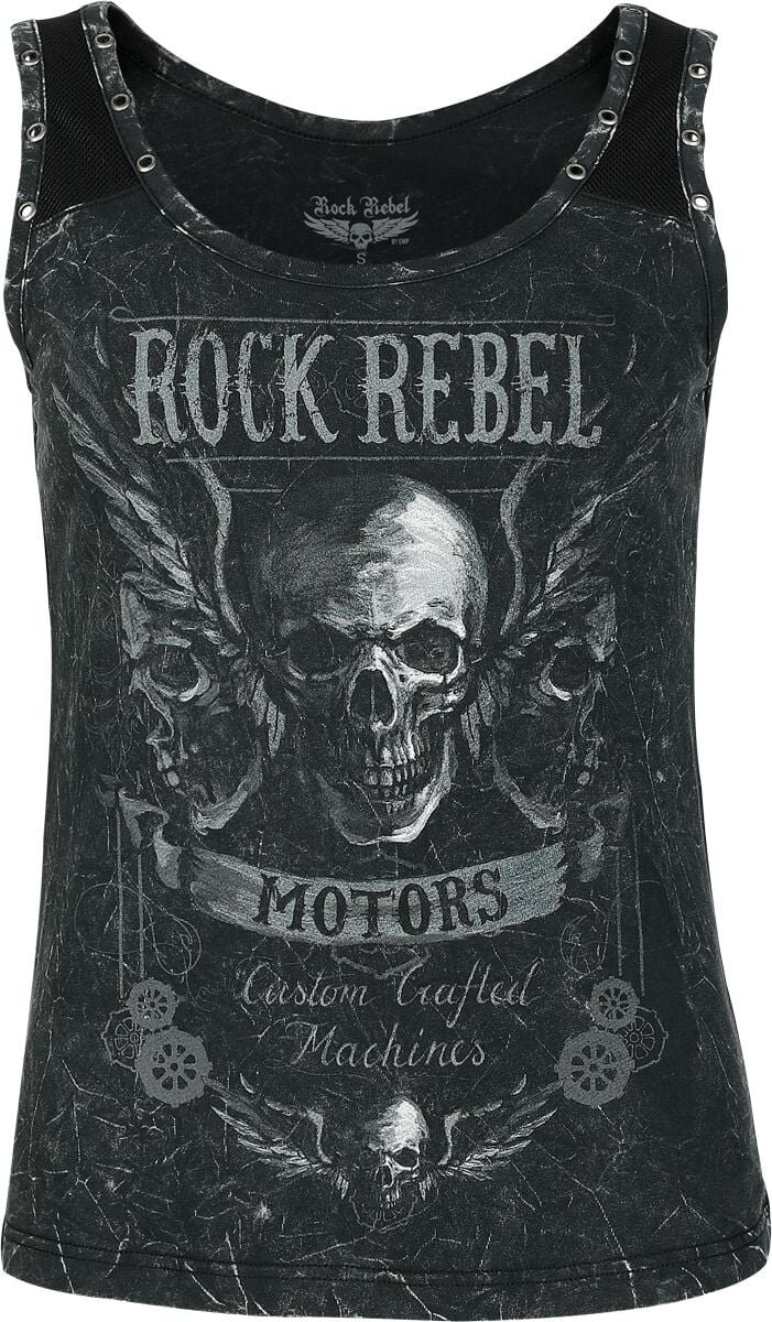 Top  de Rock Rebel by EMP - S à XXL - pour Femme - gris foncé - Rock Rebel by EMP